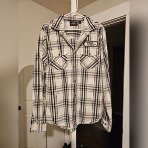 Men's Large plaid Harley-Davidson long sleeve shirt
